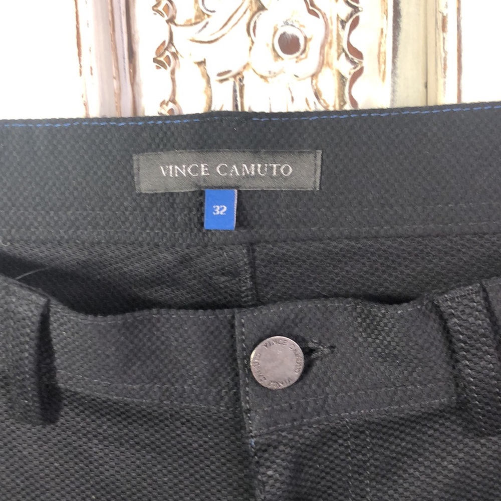Men’s Vince Camuto Black Light Waffle Textured Five Pocket Pant Size 32